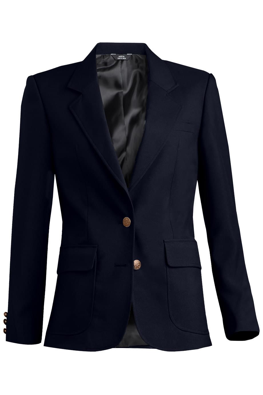 Ladies navy blue hot sale blazer with gold buttons